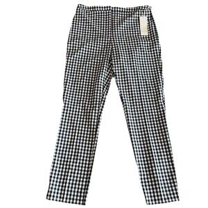 Calypso St. Barth Designer Gingham Pant, Women's Size 6 Black/White NWT